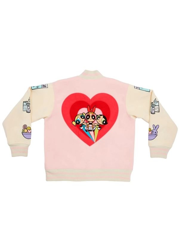 Cakeworthy The Powerpuff Girls Varsity Jacket Cakeworthy The Powerpuff Girls Pink Wool Jacket