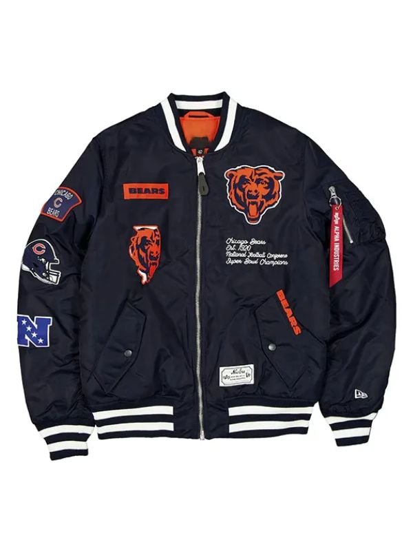 Chicago Bears Alpha Industries MA-1 Bomber Jacket Chicago Bears Alpha Industries MA-1 Bomber Jacket
