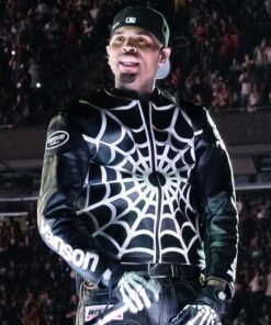 Chris Brown Spider-Web Jacket