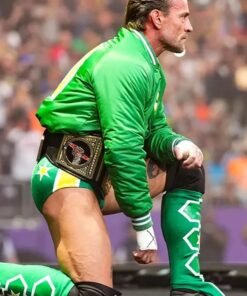 CM Punk North Stars Satin Bomber Jacket
