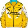 Jumanji Open World 2026 Alex Wolff Beige Puffer Jacket Cyber-Punk Edgerunners David Racing Jacket