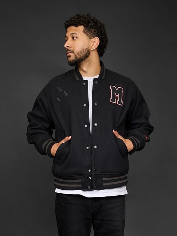Disney Mickey Mouse Vampire Varsity Jacket Disney Mickey Mouse Black Wool Varsity Jacket by Cakeworthy