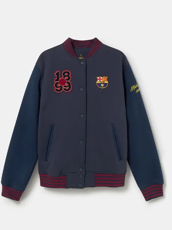 FC Barcelona Blue Bomber Jacket FC Barcelona Blue Bomber Jacket