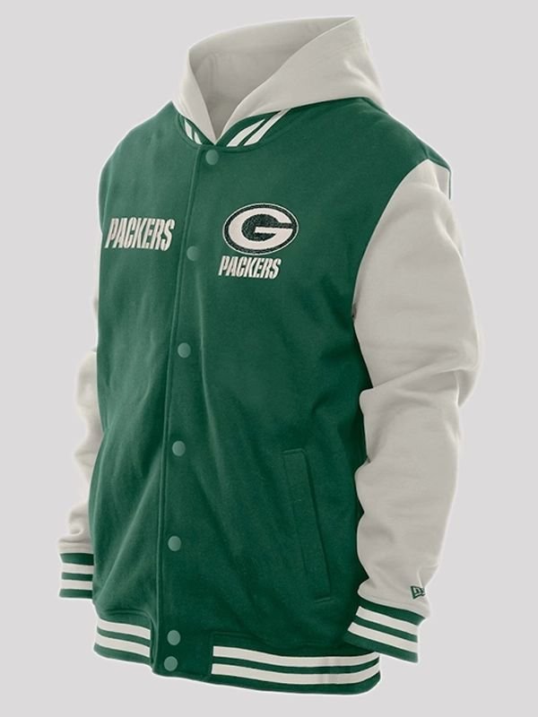Green Bay Packers 2026 New Era Hoodie Jacket Green Bay Packers 2026 New Era Green/Gray Jacket