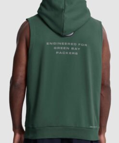 Green Bay Packers 2026 Sideline Sleeveless Hoodie Green Bay Packers 2026 Nike Sideline Dri FIT Green Sleeveless Hoodie