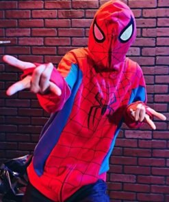 Hot Topic Spiderman Hoodie Hot Topic Spiderman Hoodie Red and Blue