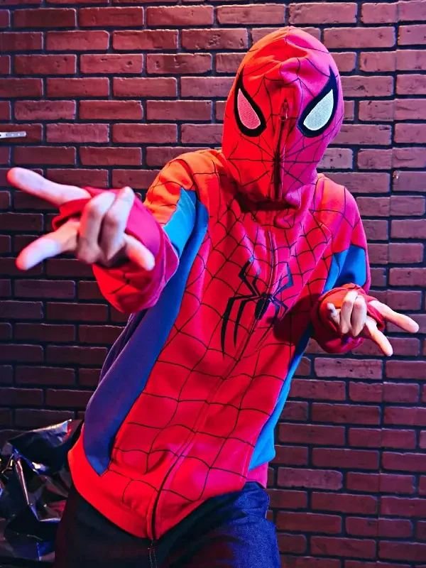 Hot Topic Spiderman Hoodie Hot Topic Spiderman Hoodie Red and Blue