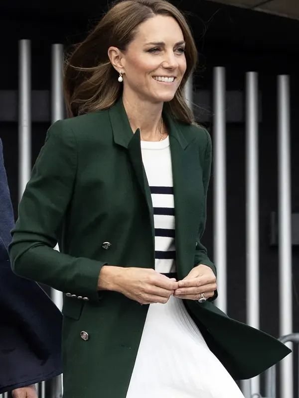Princess of Wales Commonwealth Games Green Blazer Kate Middleton Commonwealth Games Deep Green Blazer