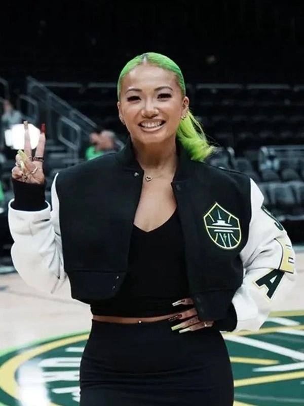 Kayce Kirihara WNBA Seattle Storm Team Cropped Jacket Kayce Kirihara WNBA Seattle Storm Team Cropped Jacket