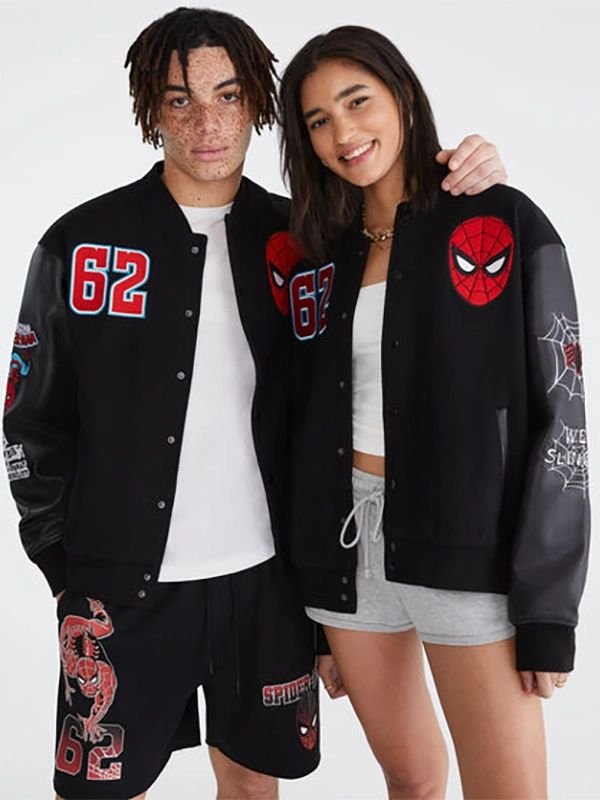 Marvel Aero Spider-Man Varsity Bomber Jacket Marvel Aero Spider-Man Varsity Bomber Jacket