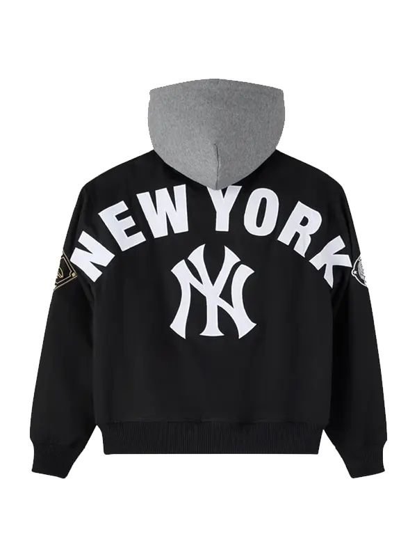 New York Yankees Insulated Twill Bomber Jacket New York Yankees Insulated Hooded Bomber Jacket