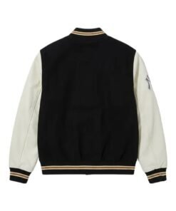 New York Yankees Wordmark Black Varsity Jacket New York Yankees Wordmark Black Lettermen Jacket