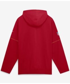 San Francisco 49ers 2026 Sideline Anorak Half-Zip Jacket Nike San Francisco 49ers 2026 Red Sideline Anorak Jacket