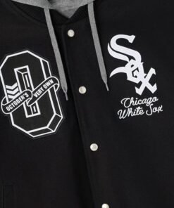 OVO x MLB 2026 Chicago White Sox Bomber Jacket OVO x MLB 2026 Chicago White Sox Black Jacket