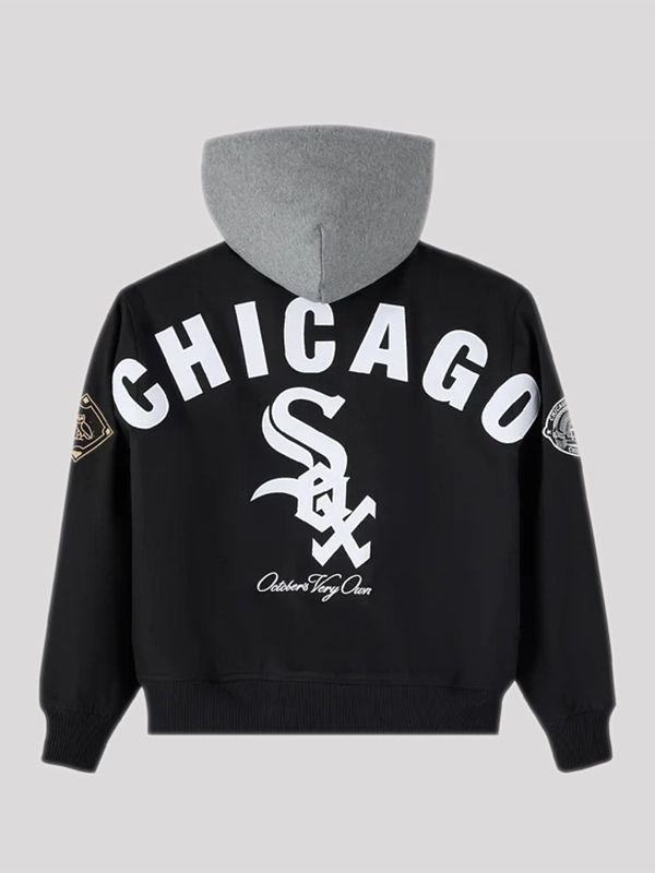 OVO x MLB 2026 Chicago White Sox Bomber Jacket OVO x MLB 2026 Chicago White Sox Bomber Jacket Black
