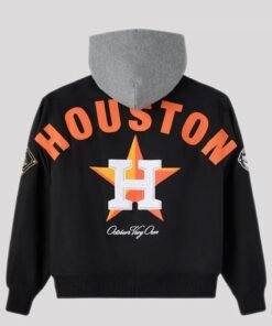 OVO x MLB 2026 Houston Astros Bomber Jacket Black