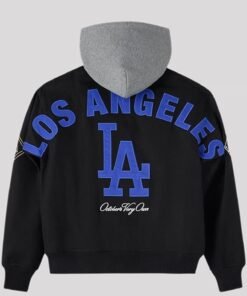OVO x MLB 2026 Los Angeles Dodgers Bomber Jacket Black