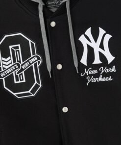 OVO x MLB 2026 New York Yankees Bomber Jacket OVO x MLB 2026 New York Yankees Black Jacket