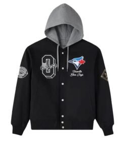 OVO x MLB Toronto Blue Jays Full Snap Bomber Jacket
