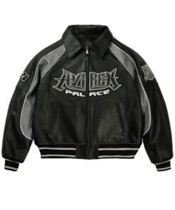 Palace x Avirex Black Leather Jacket