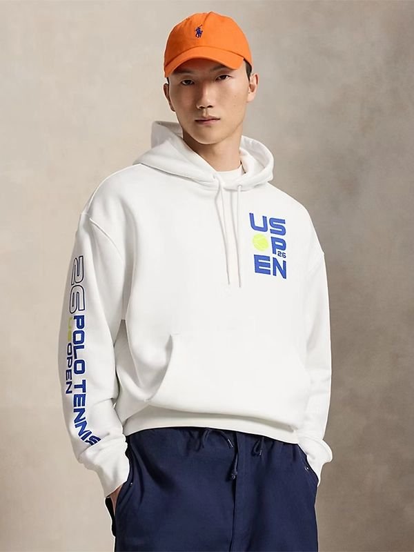 Polo Ralph Lauren 2026 US Open Big Fit Graphic Hoodie Polo Ralph Lauren 2026 US Open Graphic White Hoodie
