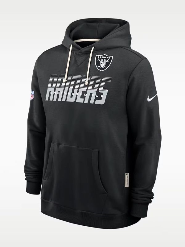 Preseason 2026 Las Vegas Raiders Sideline Hoodie Preseason 2026 Las Vegas Raiders Sideline Hoodie Black