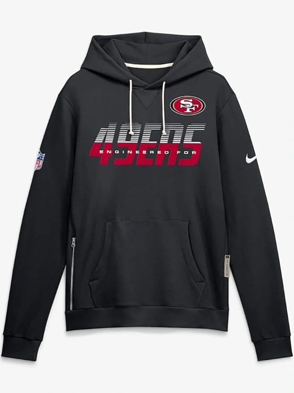 Preseason 2026 San Francisco 49ers Sideline Hoodie Preseason 2026 San Francisco 49ers Black Pullover Hoodie