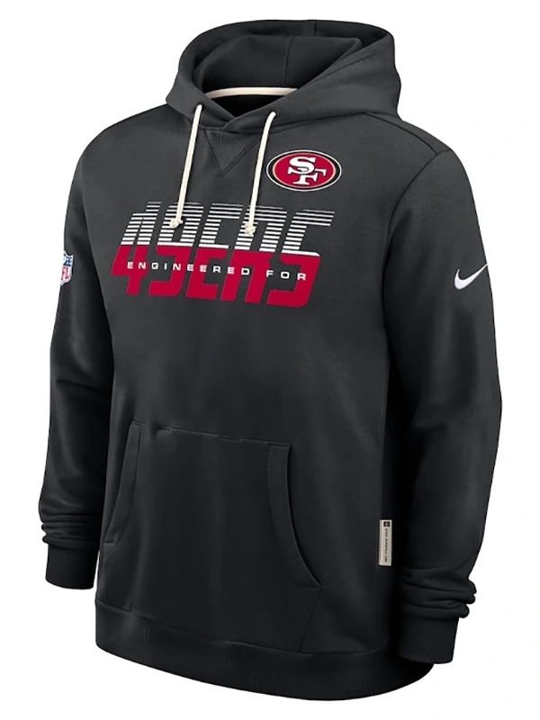 Preseason 2026 San Francisco 49ers Sideline Hoodie Preseason 2026 San Francisco 49ers Pullover Hoodie Black