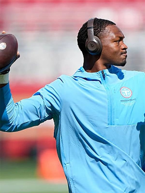 Preseason 2026 Tennessee Titans Sideline Quarter-Zip Pullover Jacket Preseason 2026 Tennessee Titans Sideline Quarter-Zip Pullover Jacket Blue