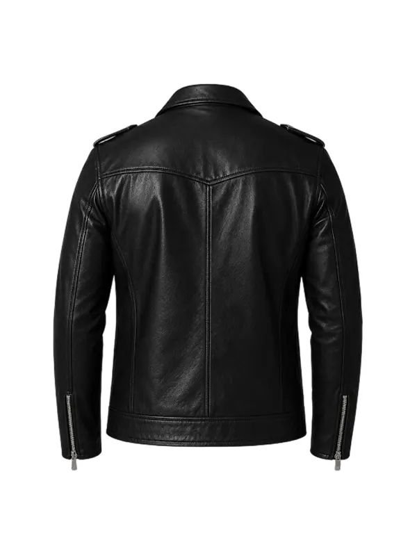 Ryan Gosling Ghost Rider Black Leather Jacket Ryan Gosling Ghost Rider Black Biker Jacket
