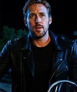 Ryan Gosling Ghost Rider Black Leather Jacket