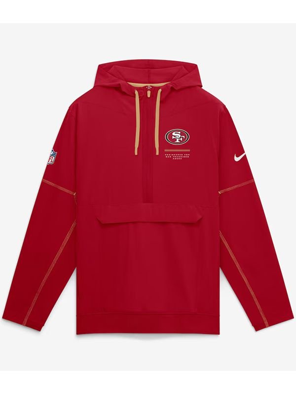 San Francisco 49ers 2026 Sideline Anorak Half-Zip Jacket San Francisco 49ers 2026 Sideline Anorak Half-Zip Jacket