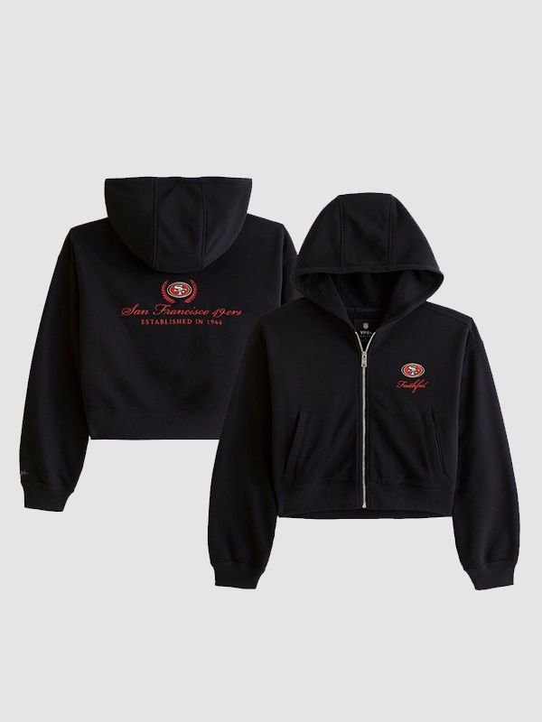 San Francisco 49ers Abercrombie & Fitch Full-Zip Hoodie San Francisco 49ers Abercrombie & Fitch Full-Zip Hoodie