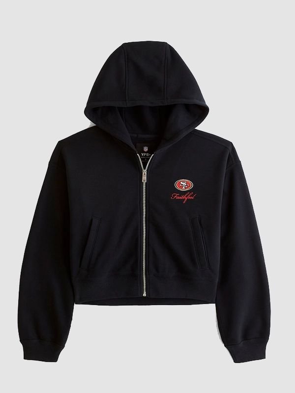 San Francisco 49ers Abercrombie & Fitch Full-Zip Hoodie San Francisco 49ers Abercrombie & Fitch Full-Zip Hoodie Front