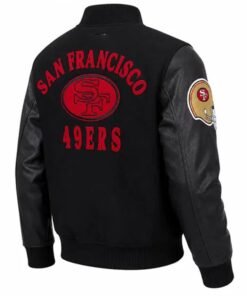 San Francisco 49ers First Team Varsity Jacket San Francisco 49ers First Team Black Jacket