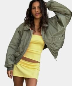 Scarlet and Sam Bomber Jacket Scarlet And Sam Green Bomber Jacket