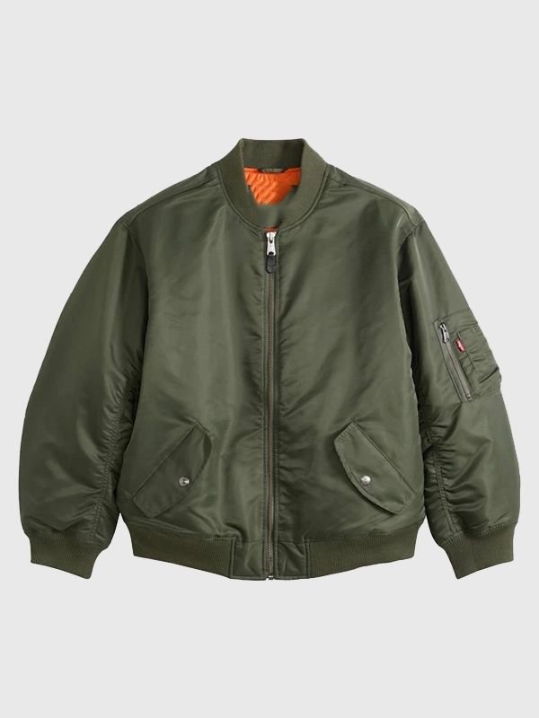 Shai Gilgeous-Alexander Levi’s MA-1 Bomber Jacket Shai Gilgeous-Alexander Levi’s MA-1 Olive Green Jacket