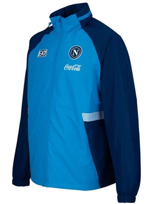 SSC Napoli 2026/27 Windbreaker Hooded Jacket SSC Napoli 2026/27 Windbreaker Blue Jacket Hooded