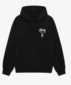 Stüssy World Tour Zip Black Hoodie