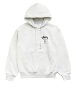 Stüssy World Tour Zip Hoodie White
