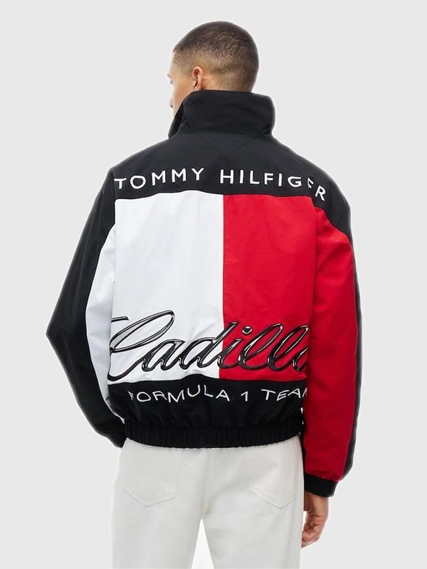 Tommy Hilfiger Cadillac F1 Team Graphic Flag Jacket Tommy Hilfiger Cadillac F1 Team Flag Black Jacket