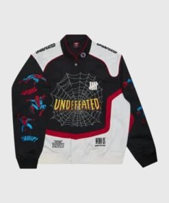 Undefeated x Spider-Man FW26 Varsity Jacket Undefeated x Spider-Man FW26 Black & White Jacket Varsity
