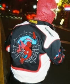 Undefeated x Spider-Man FW26 Varsity Jacket Undefeated x Spider-Man FW26 Varsity Jacket Black & White
