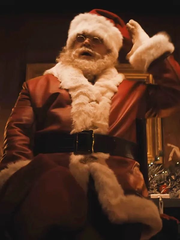 Violent Night 2 David Harbour Santa Red Leather Coat Violent Night 2 David Harbour Santa Red Leather Coat