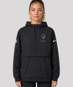 Womens Baltimore Ravens 2026 Sideline Anorak Half-Zip Jacket