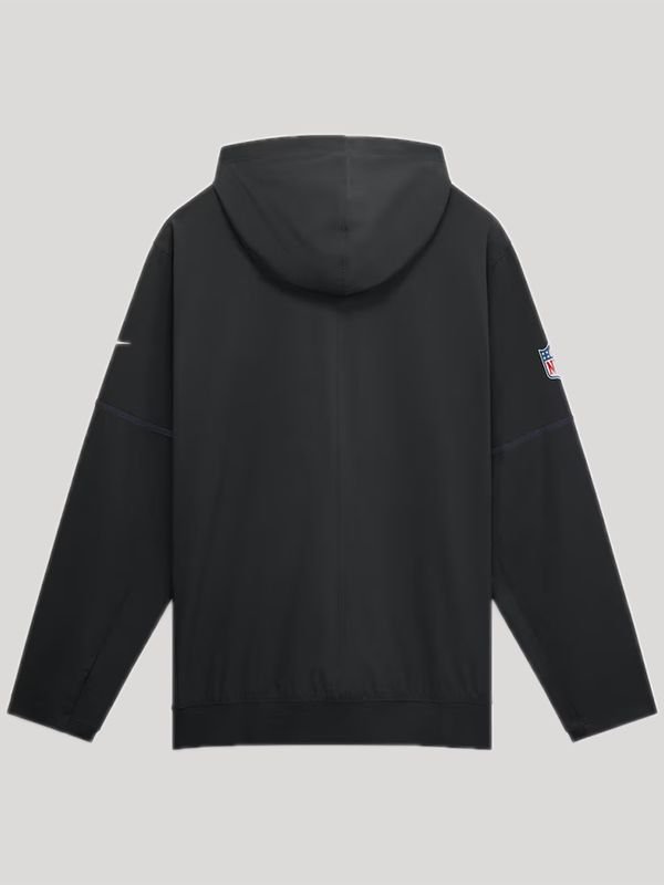 Womens Baltimore Ravens 2026 Sideline Anorak Half-Zip Jacket Womens Baltimore Ravens 2026 Sideline Anorak Hooded Jacket