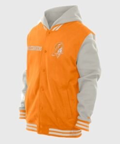Women’s Tampa Bay Buccaneers 2026 New Era Hoodie Jacket Women’s Tampa Bay Buccaneers 2026 New Era Orange/Gray Jacket