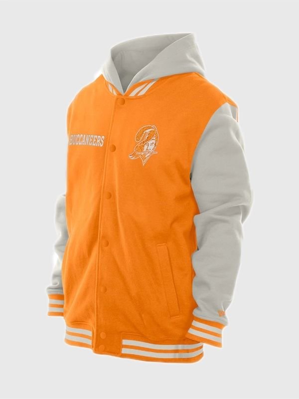 Women’s Tampa Bay Buccaneers 2026 New Era Hoodie Jacket Women’s Tampa Bay Buccaneers 2026 New Era Orange/Gray Jacket