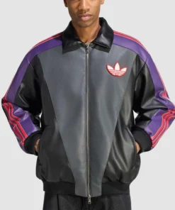 2026 Adidas x Pokemon Gengar 8 Ball Leather Jacket