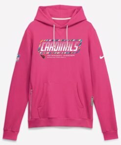 Arizona Cardinals Crucial Catch Hoodie 2026 2026 Arizona Cardinals Crucial Catch Sideline Pullover Hoodie Pink